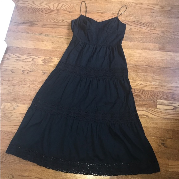 black cotton sundress
